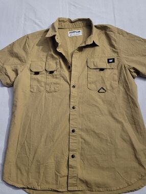 Caterpillar Short Sleeve Utility Shirt Jacket - Khaki